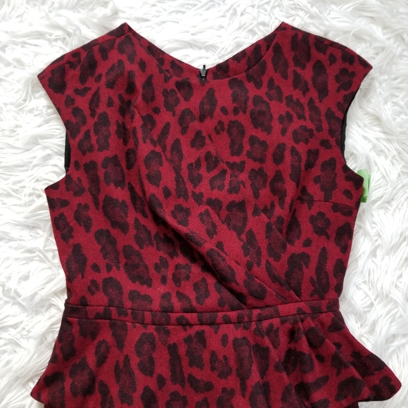 Karen Millen Wool Blend Peplum Sheath Dress - Picture 4 of 9